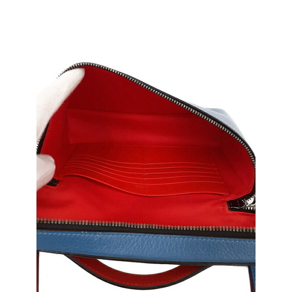 Christian Louboutin Kypipouch leather crossbody bag blue calf leather - Picture 3 of 9